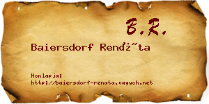 Baiersdorf Renáta névjegykártya